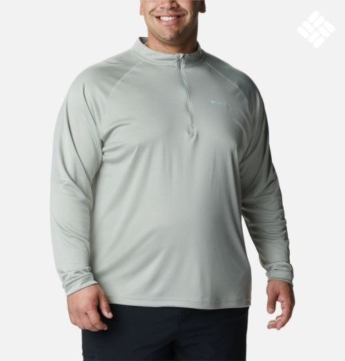 Columbia PFG Terminal Tackle 1/4 Zip Gensere Herre Grå | Plus Size 68149U